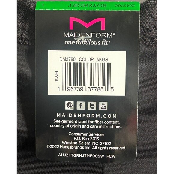 Maidenform Women's Boyshort Underwear Microfiber Lace Panties 3 Pack Black L - Picture 8 of 9